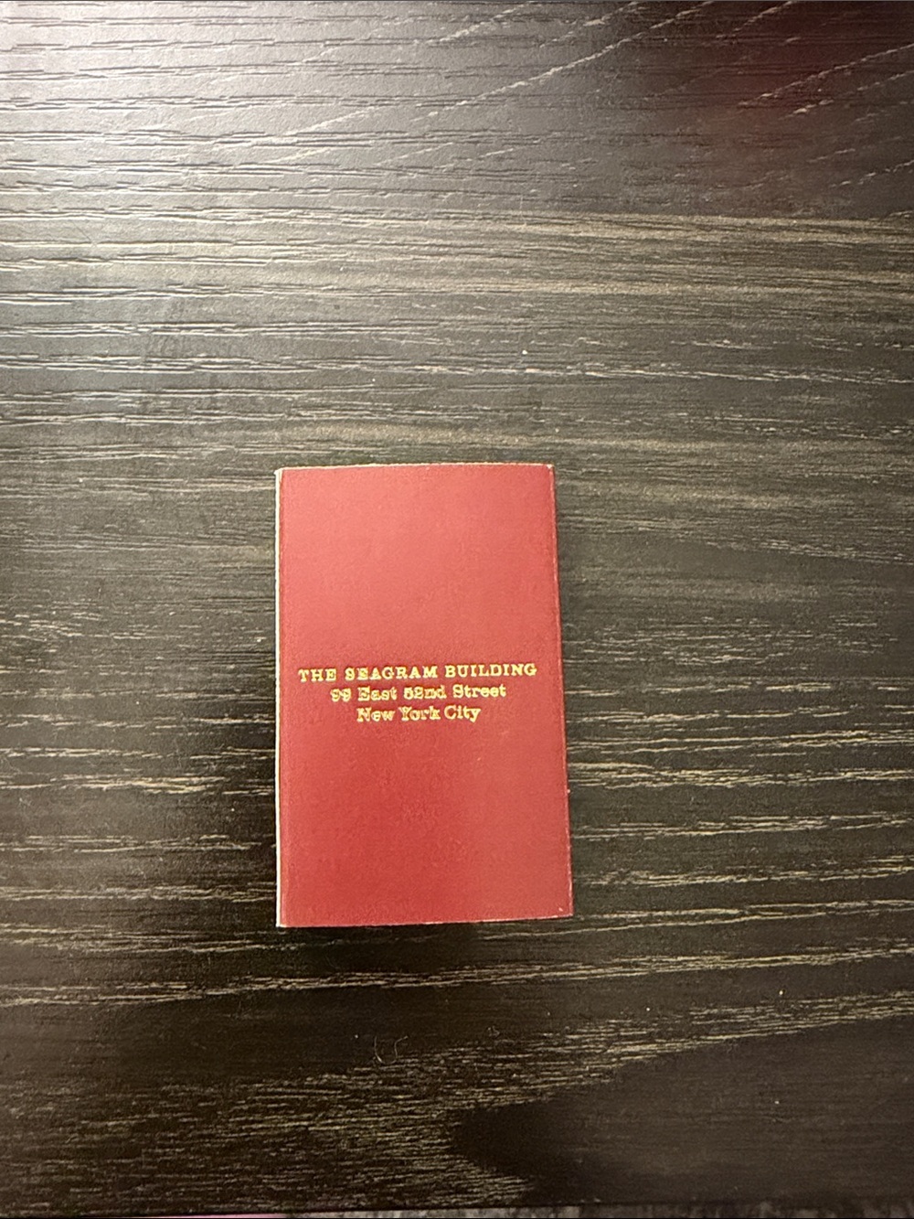 NYC Matchbook “The Grill”
